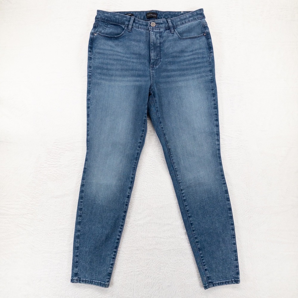 Talbots Womens Jeggings Size 8 Blue Waldorf Wash Stretch Denim Skinny Jeans